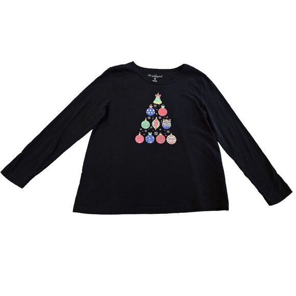 Women's Size Medium Long Sleeve Christmas T-Shirt, Excellent Condition - Picture 1 of 5